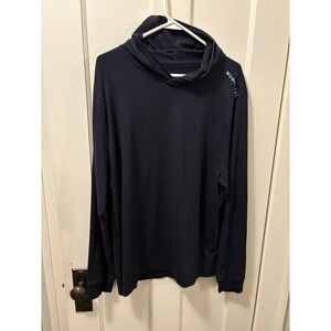 Municipal Hoodie Men's L Black Pull Over Cotton Polyester Blend Lightweight